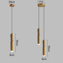 Axyaa LED Cylinder Chandelier for Home Décor - Modern Brass Silver Design