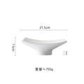 Axyaa Ceramic High-Footed Square Serving Plate for Molecular Cuisine Restaurants