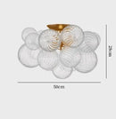 Axyaa Glass Bubble Chandelier: Modern Round Pendant Lamp for Living Room, Kitchen, Hotel.