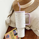 Axyaa Stainless Steel Rabbit Ice Cup Tumbler Straw Bottle