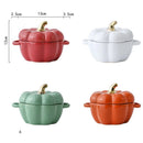 Axya 6.5" Ceramic Pumpkin Bowl - Creative Kitchen Storage for Fruit and Salad