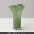 Axyaa Crinkle Glass Vase: Luxury Living Room Decor Piece