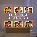 Axyaa Personalized 3D Acrylic Lamp for Mom Dad Love Family Birthday Gift