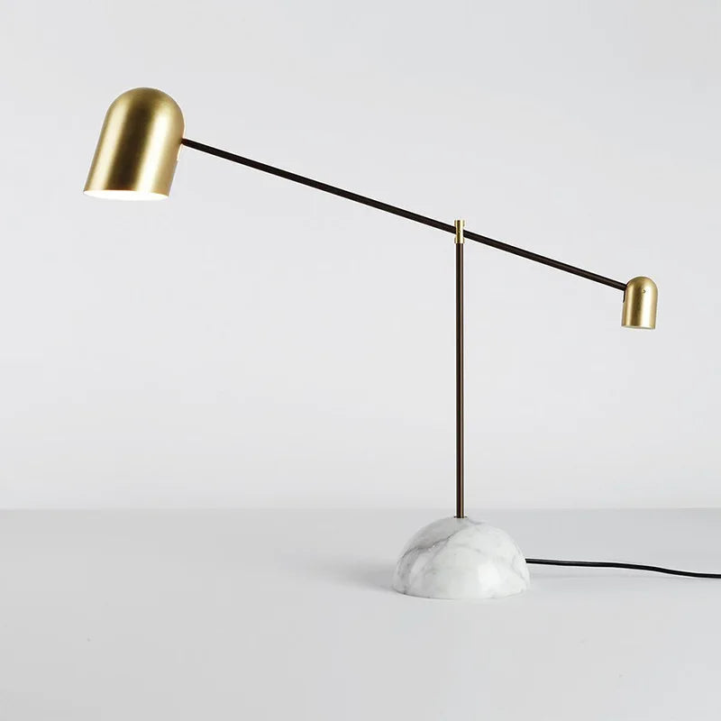 Axyaa Marble Base Adjustable Desk Lamp - Modern Design for Living Room, Study, Bedroom