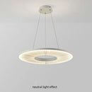 Axyaa Modern White Fabric Pendant Chandelier with LED Lights