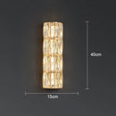 Axyaa Crystal Wall Lamp: Luxury LED Indoor Lighting for Living Room, Staircase, Bedroom