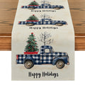 Christmas Tree Snowflakes Table Runner by Axyaa: Farmhouse Wedding Party Decoration