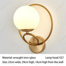 Axyaa LED Glass Wall Lamp Indoor Bedroom Bedside Home Decor Lighting