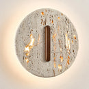 Axyaa Circular Yellow Cave Stone Lights - Creative Wabi Sabi Style for Bedroom, Living Room & Coffee Shop