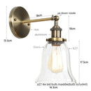 Axyaa Industrial Glass Wall Sconce Art Light for Stair, Foyer, Bedroom & Dining Room