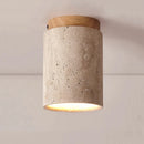 Axyaa Wood Stone LED Ceiling Lamp for Living Room, Durable Design