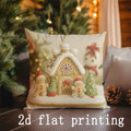 Axyaa Gingerbread Christmas Pillow Covers - Decorative Cushion Set for Sofa, Bedroom, Car