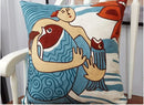 Axyaa Picasso Linen Sofa Cushion Cover Pillowcase Home Decoration Brace