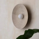 Axyaa Wabi Sabi Round Wall Lamp for Bedroom, Art Indoor Sconce Light