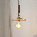 Axyaa Copper Glass LED Pendant Lamp for Dining Room and Bedroom