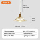Axyaa Glass Flower Pendant Light - Nordic Retro Design for Various Spaces