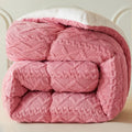 Axyaa Solid Color Lamb Wool Quilt - Thick Warmth for Winter