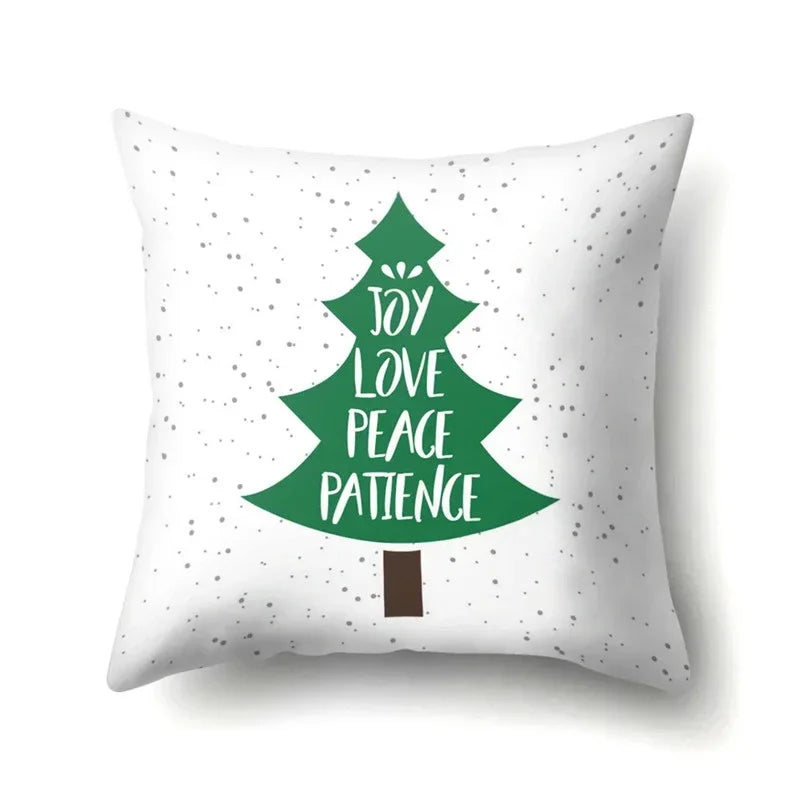 Axyaa Christmas Tree Throw Pillow Case - Festive Xmas Cushion Cover for Home Decor