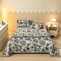 Axyaa Cartoon Panda Flannel Blanket Set with Pillowcases for Sofa Bed Bedspread
