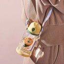Axyaa Kids Straw Water Bottle 600ml - Leakproof Cartoon Sippy Cup
