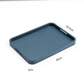 Axyaa Bamboo Wood Binaural Tea Tray - Light Luxury Rectangular Wooden Tray