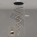 Axyaa Crystal Chandelier Stair Pendant Living Room Interior Lighting