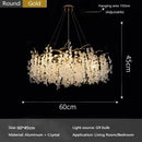 Axyaa Luxe Crystal Ceiling Chandelier for Living Room - Large LED Lighting
