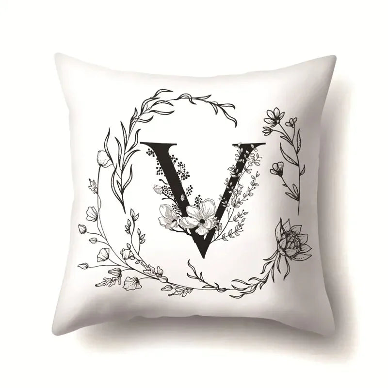 Nordic Style Letter Wreath Pillow Cover by Axyaa - Home Decor Essential
