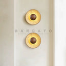 Modern Stone Wood LED Wall Lamp by Axyaa: Personalized Decor for Home Bar, Bedroom, Dining Room