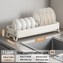 Stainless Steel Over Sink Drying Rack by Axyaa for Kitchen Countertop Draining and Storage