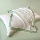 Axyaa Ice Silk Pillowcase Pair 2025 - Wide Edge Lace Cover