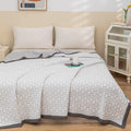 Axyaa Three-Layer Knitted Summer Quilt Blanket, Multi-Functional & Washable