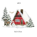 Stained Static Film Xmas Decor Window Sticker, Double-Sided View, Durable Decals for Home
