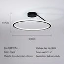 Axyaa Modern Circle LED Chandelier Aluminum Dimmable Ceiling Light Bedroom Lamp