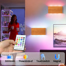 Axyaa LED Touch Wall Lamp Colorful Remote Control Night Light 6W