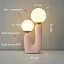 Axyaa Glass Table Lamp: Postmodern Resin Art for Bedroom, Living Room, Study & Decor