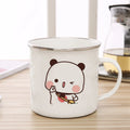 Milk Mocha Bear Enamel Cup - Axyaa Cute Animal Couple Gift