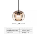 Axyaa Glass Ball Pendant Lamp for Restaurant, Bar, Bedroom - LED Hanging Light
