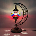 Axyaa Vintage Art Deco Mosaic Glass Table Lamp
