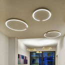 Axyaa Modern Ring LED Ceiling Chandelier for Bedroom Dining Room Study