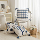Axyaa Jacquard Embroidery Pillow Cover Set Striped Polka Dot Tassel Cushion Covers