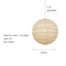Axyaa Japanese Wabi-sabi Style Paper Lantern Chandelier for Bedroom and Living Room