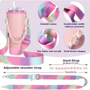 Axyaa 4Pcs Colorful Tumbler Accessories Set with Adjustable Strap & Handle Boot