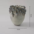 Axyaa Ceramic Vase Art Flowerpot Home Decor Handicrafts Relief Flower Vase