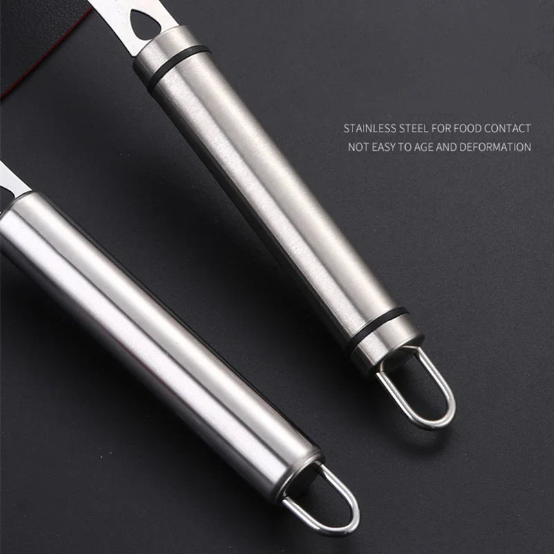Axyaa Stainless Steel Orange Peeler Knife with Long Handle - Double-sided Blade Cutter