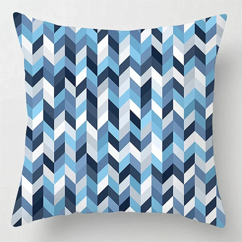 Axyaa Blue Flower Home Decor Pillowcase for Sofa, Bedding, Cushion
