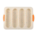 Axyaa 4-Grid Silicone French Bread Baking Mold - Nonstick Baguette Tray