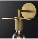 Scandinavian Normcore Bronze LED Wall Lamp by Axyaa - Iron Copper Glass Ball