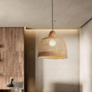 Axyaa Rattan Chandelier - Natural Materials Pendant Light for Home Decor