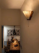 Axyaa LED Wooden Wall Sconce for Bedroom, Corridor, Living Room - French Retro Style